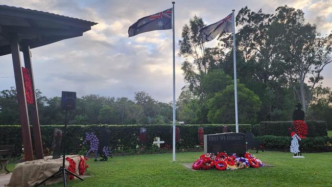 The Anzac Day service at Poona.