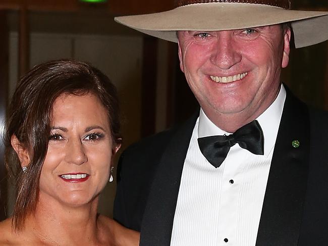 Barnaby Joyce and his wife Natalie arriving at the Federal Parliament Midwinter Ball 2017, at Parliament House in Canberra. Picture Ray Strange