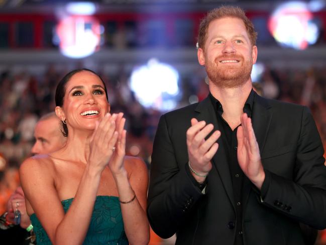 DUESSELDORF, GERMANY - SEPTEMBER 16: Prince Harry, Duke of Sussex, and Meghan, Duchess of Sussex attend the closing ceremony of the Invictus Games DÃÂ¼sseldorf 2023 at Merkur Spiel-Arena on September 16, 2023 in Duesseldorf, Germany. (Photo by Chris Jackson/Getty Images for the Invictus Games Foundation)