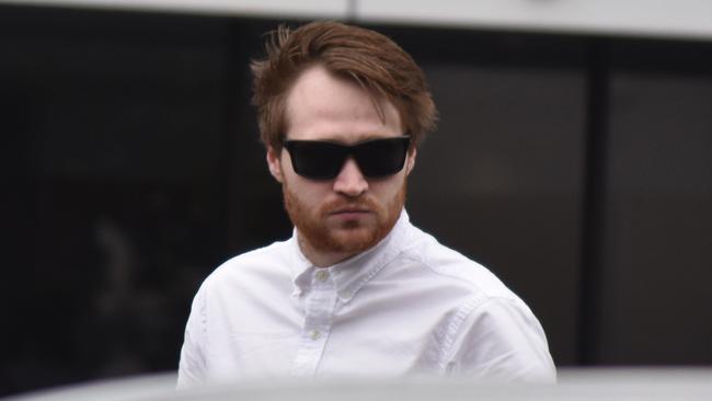 Mr Callaghan leaving the Toowoomba Magistrates Court on Friday, November 3, after pleading guilty to a number of crimes.