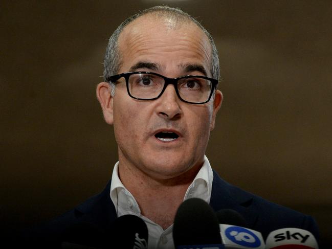 MELBOURNE, AUSTRALIA - NewsWire Photos MAY 27, 2021: Victorian Acting Premier James Merlino announces new COVID lockdowns as infection rates rise. Picture: NCA NewsWire / Andrew Henshaw