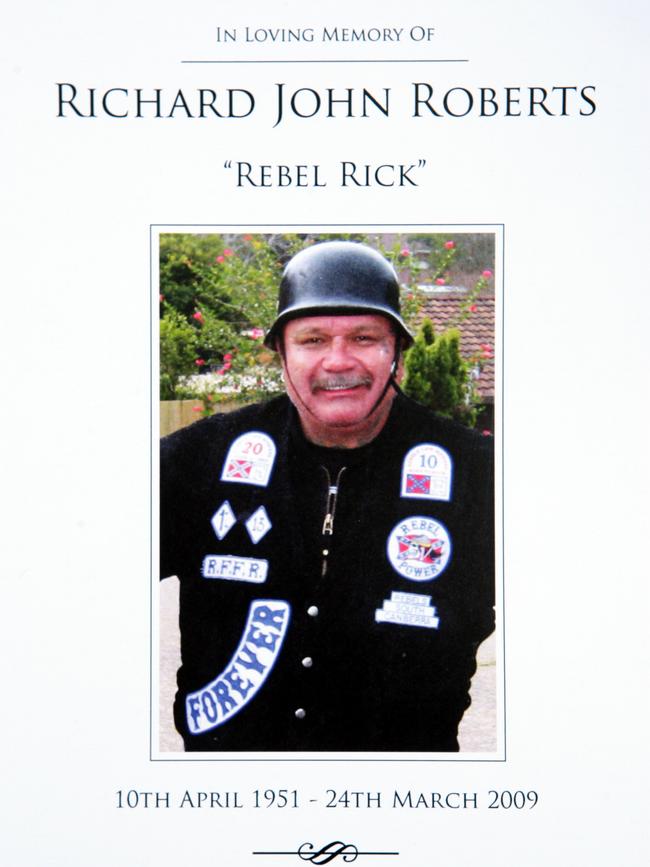 The funeral pamphlet for Rebel Rick.