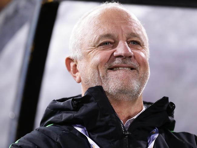 CANBERRA, AUSTRALIA - OCTOBER 10: Socceroos head coach Graham Arnold looks on during the FIFA World Cup Qatar 2022 and AFC Asian Cup China 2023 Preliminary Joint Qualification Round 2 match between the Australian Socceroos and Nepal at GIO Stadium on October 10, 2019 in Canberra, Australia. (Photo by Matt King/Getty Images)