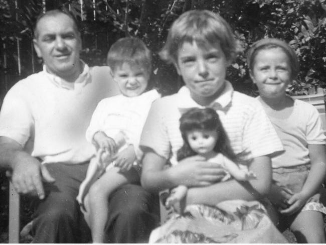 Jim Beaumont with his children Grant, Jane and Arnna.