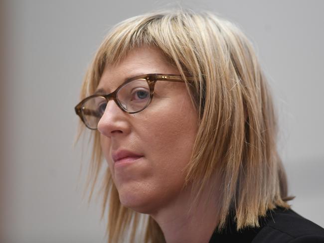 Fair Work Ombudsman Natalie James speaks during Senate estimate hearings at Parliament House. Picture: AAP