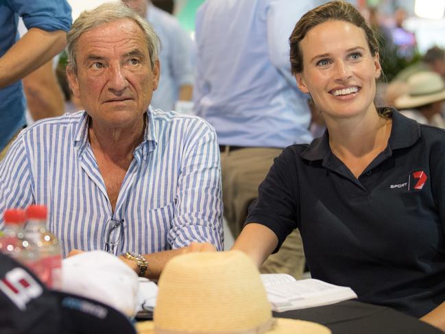 Francesca Cumani and her father, Italian horse trainer Luca Cumani. Picture: Ken Butti