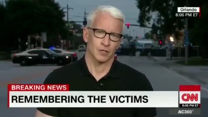 Anderson Cooper breaks down during emotional Orlando shooting tribute