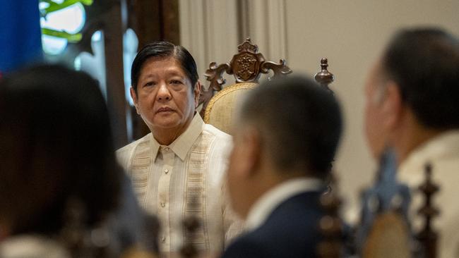 Philippine President Ferdinand Marcos Jr meets with Japanese ministers in Manila earlier this month. Picture: Getty Images