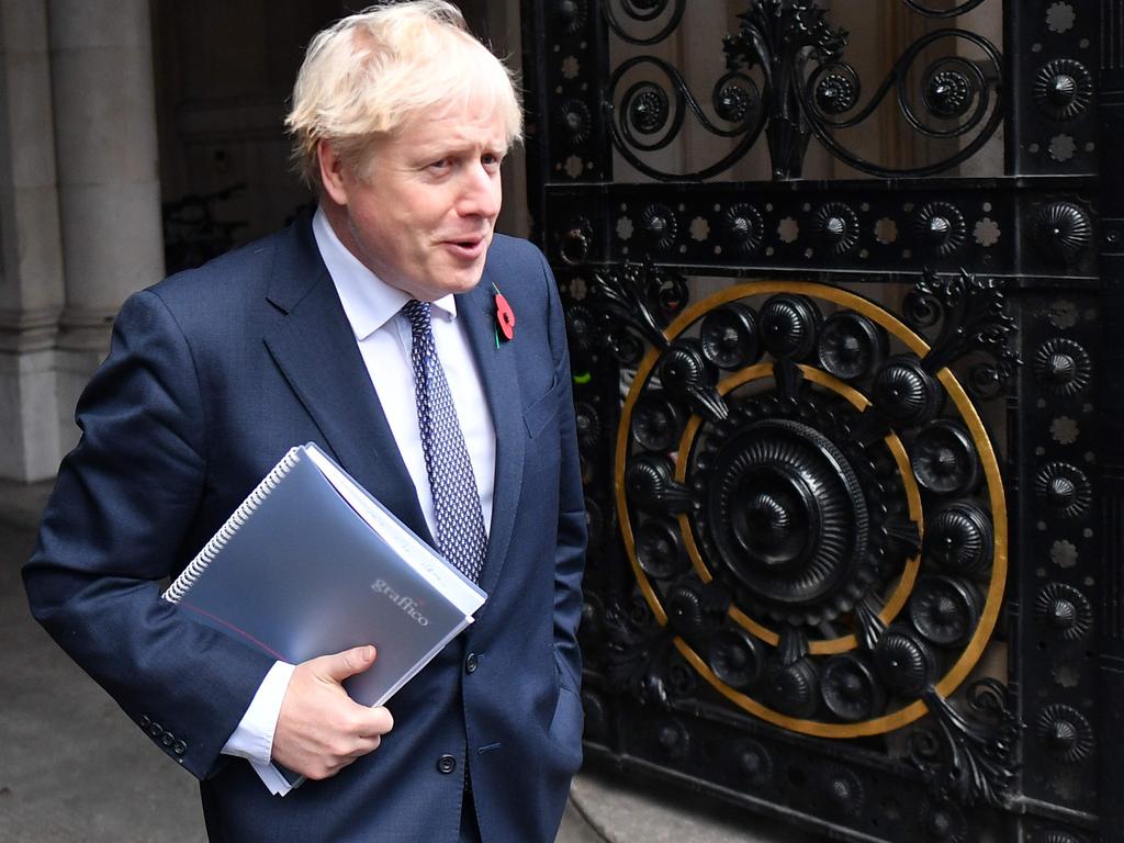 Britain's Prime Minister Boris Johnson is back in isolation after a contact tested positive for the virus. Picture: JUSTIN TALLIS / AFP