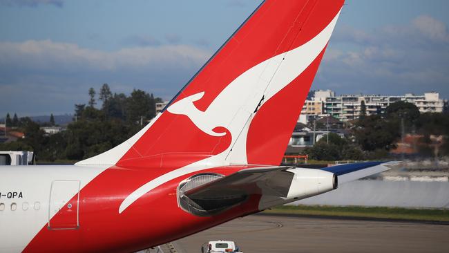 SYDNEY, AUSTRALIA - NewsWire Photos AUGUST 03, 2021 - A Qantas plane on the tarmac at Sydney Airport.Picture: NCA NewsWire / Christian Gilles