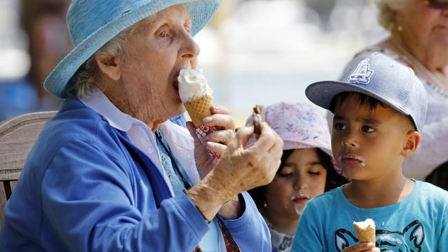 Shirley McLaren, 87, from RSL LifeCare, commonly called the War Vets, was one of the stars in the ABC show Old People's Home for 4-year-olds. Picture: Nigel Wright/ABC.