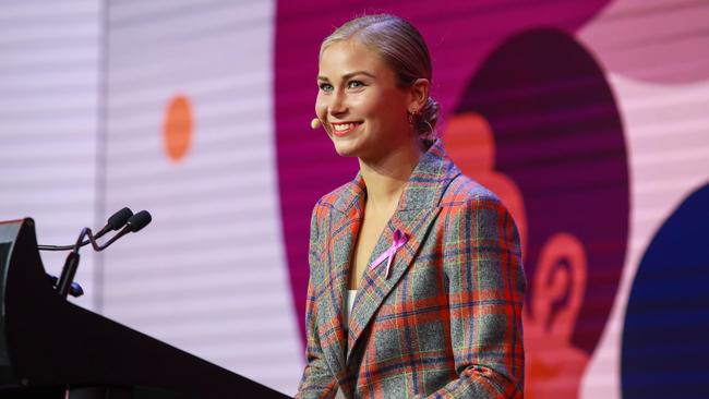 Australian of the year Grace Tame. Picture: Justin Lloyd.