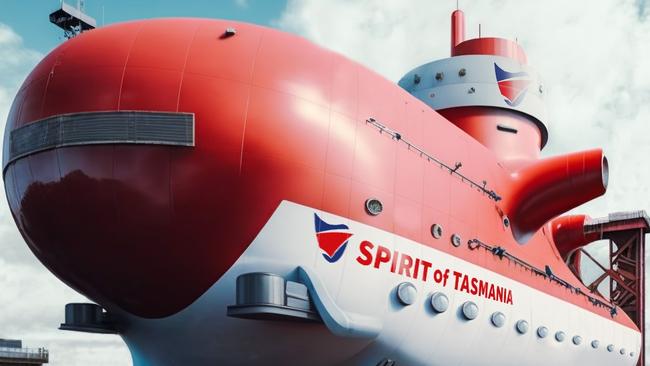 The Spirit of Tasmania’s new submarine ferry. Source: Facebook