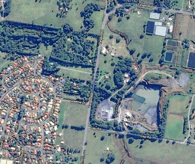 The Boral bitumen plant on Gap Rd, Alstonville. Picture: Google Maps