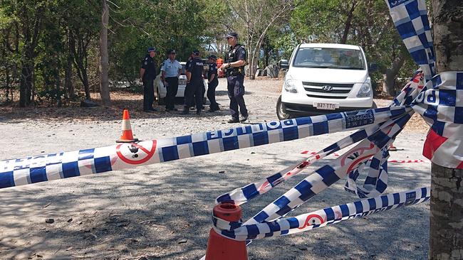 The crime scene at Wangetti Beach. PHOTO: ANNA ROGERS.