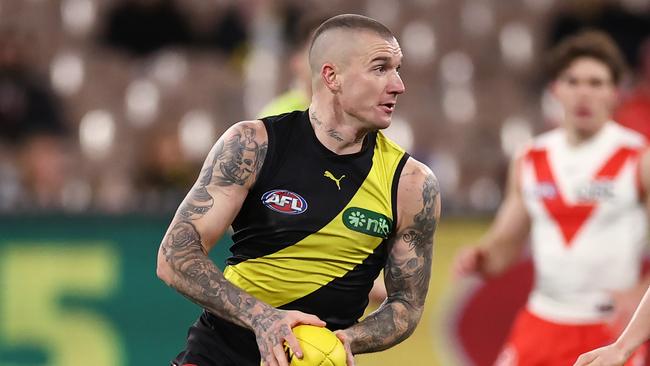 MELBOURNE - July 6 : AFL.   Richmonds Dustin Martin  during the round 17 AFL match between Richmond and Sydney Swans at the MCG on July 6, 2023.  Photo by Michael Klein.