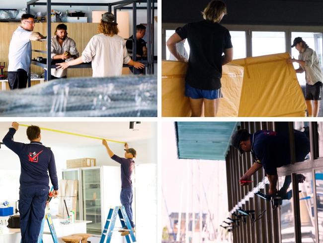 Behind the scenes of the transformation of the Pier Restaurant into the the Pier Pods on the Water. Picture: Supplied.