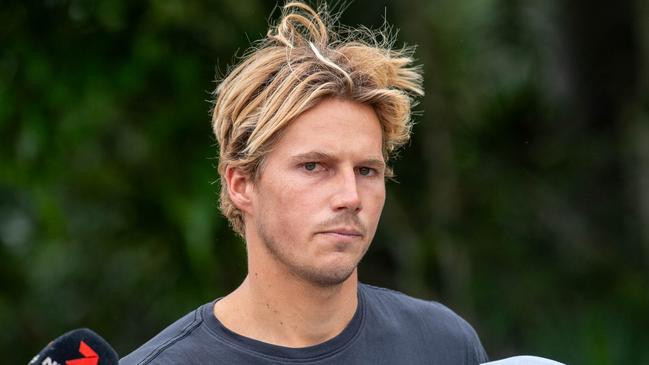 Connor John Christopher Lyons leaves Maroochydore Court House after a previous appearance. Picture: Patrick Woods.