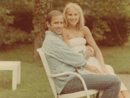 A young Joe and Jill Biden. Picture: Twitter