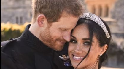 Prince Harry and Meghan Markle on their wedding day. Picture: Netflix