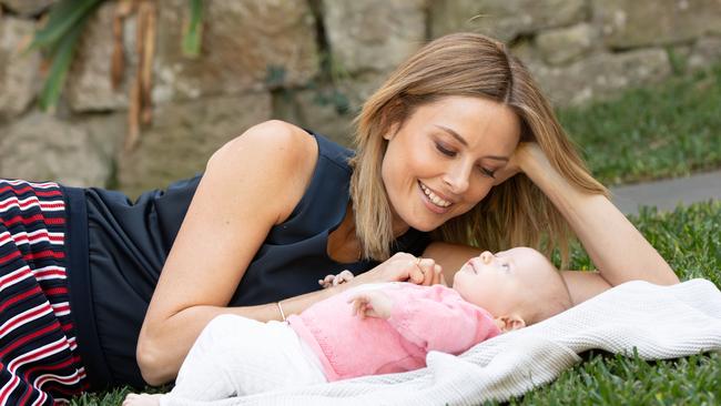 Allison Langdon with baby daughter Scout. Picture: Monique Harmer