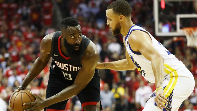 James Harden is the hot favourite to win his first NBA MVP. Picture: Getty Images/AFP