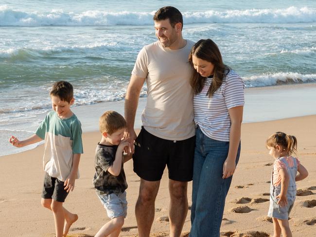 HIGHER RES FILES  . Daniel, who was diagnosed with adenoid cystic carcinoma, and Alison Dalton, who was diagnosed with a thyroid tumour, with their children Charlie, 7, Oliver, 4 and Lucy 2. Picture: Supplied by family