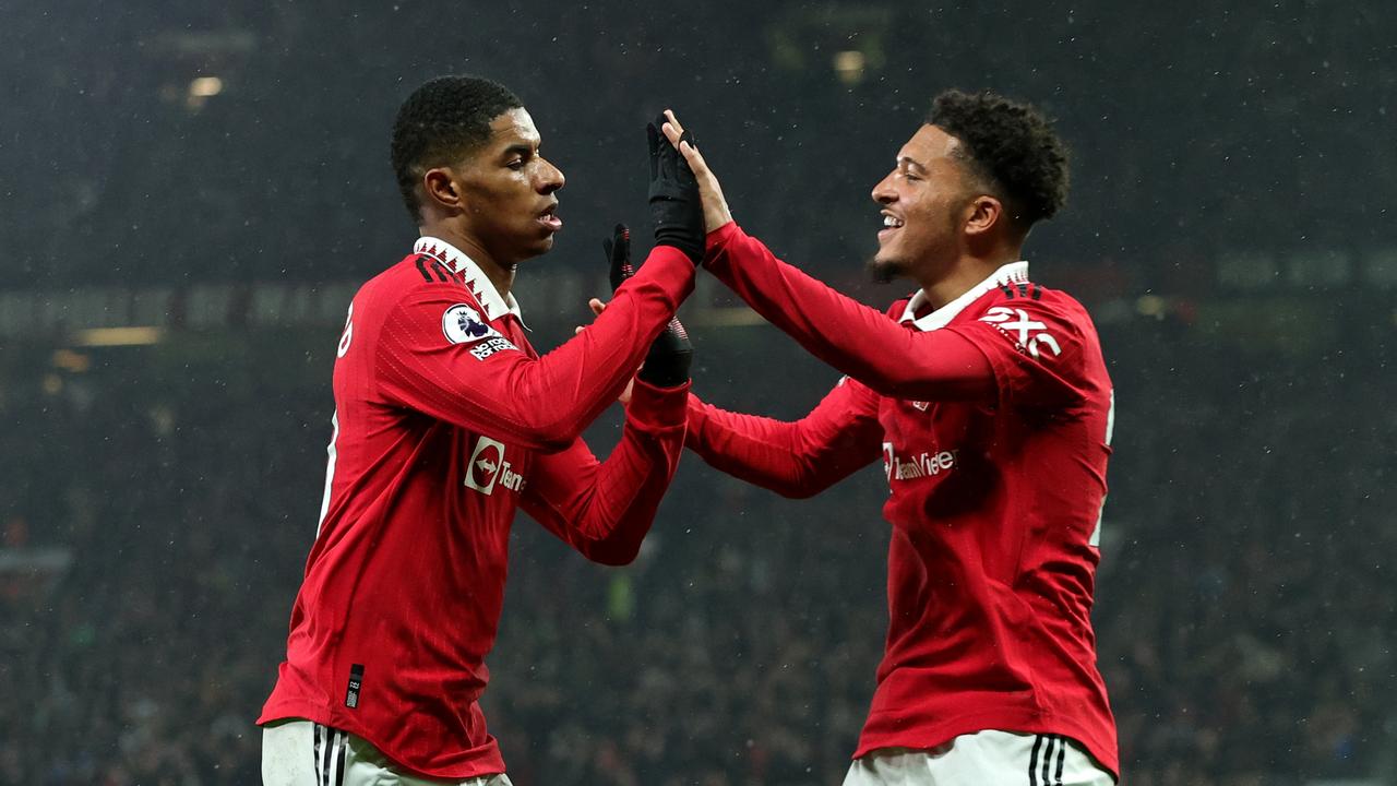 Marcus Rashford là nhân tố chủ chốt trên hàng công của Manchester United mùa này.  Nhưng Jadon Sancho đã thắp lại sức sáng tạo của đội lần trước.