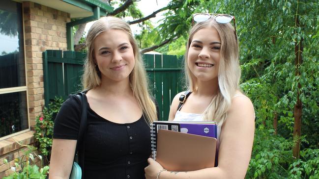 COPYRIGHT WARNING for Moreton Life ONLY. Phone Kylie Knight 3480 8226. Twins Grace and Tess Hamlin will study at the new USC Moreton Bay campus.