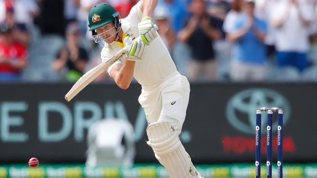 Cameron Bancroft bats during day four. Picture: Getty Images.