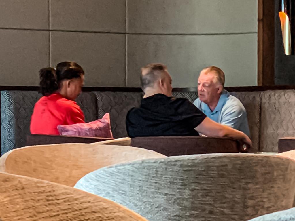 Raymond Faitala-Mariner meeting with Phil Gould last year. Picture: Supplied