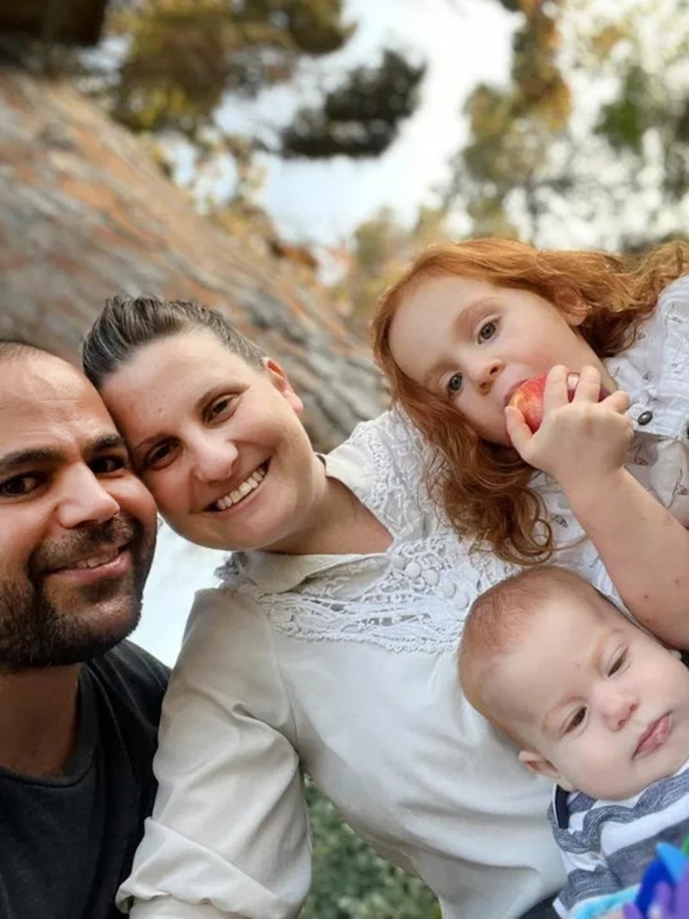 Yarden and Shiri Bibas with their sons Ariel, now five, and Kfir, almost two.