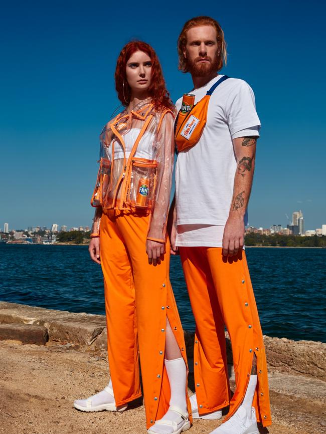 Models wearing items from the Fanta Pants collection. Picture: Dan Hilburn for Fanta