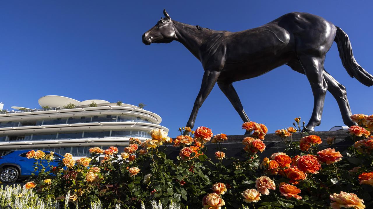 The Makybe Diva statue at Flemington Racecourse. Photo by Daniel Pockett/Getty Images