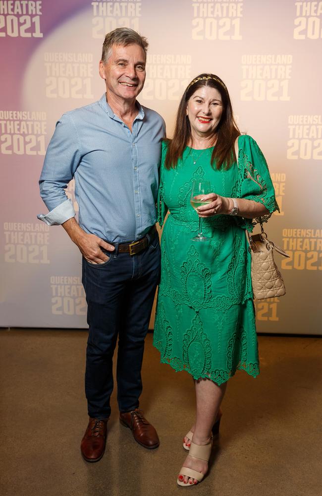 Paul Beesley and Michelle Beesley at the opening night of Queensland Theatre’s Our Town. Pictures: J&amp;A Photography