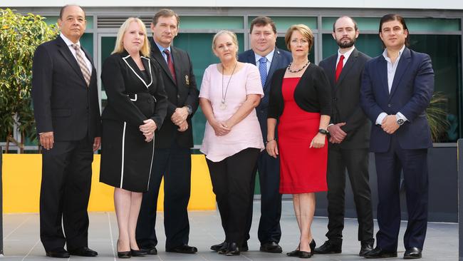 Hills Shire Mayor Michelle Byrne (second from left) is leading the charge of mayors against the State Government's IHAP plans. Pic: AAP Image/Angelo Velardo