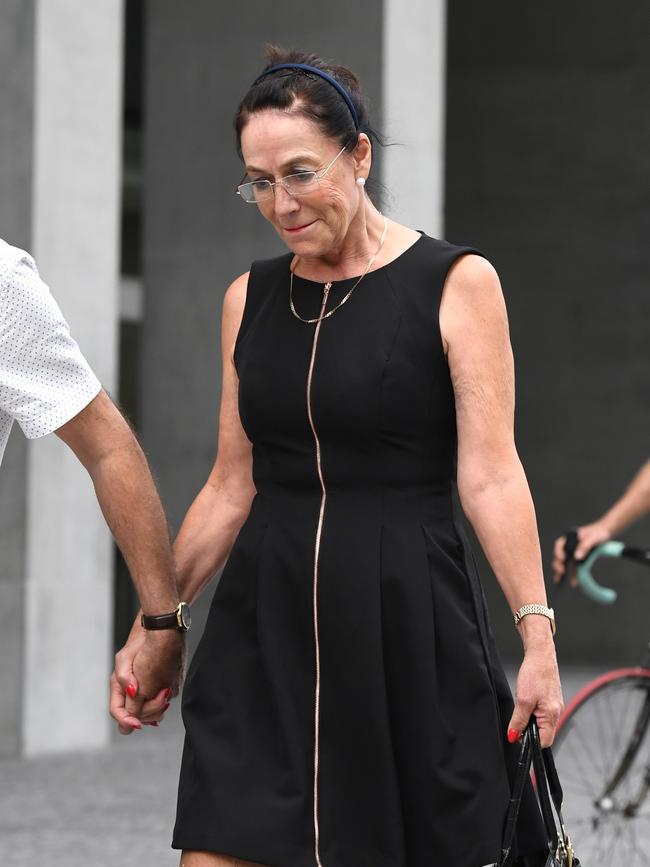 Theresa Dalton leaving the Supreme Court in Brisbane in 2019. Picture: AAP Image/Dan Peled