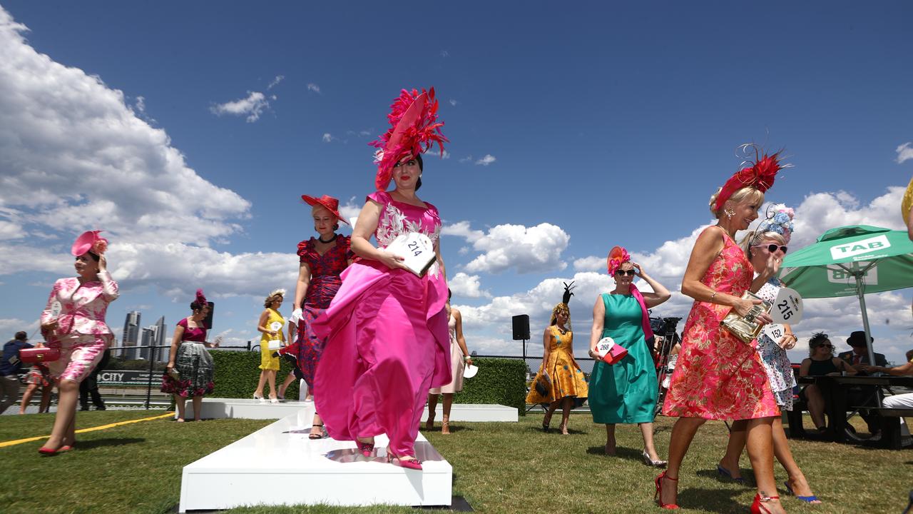 Fashions on the Field during Melbourne Cup Day at The Gold Coast Turf Club. Photograph: Jason O’Brien.