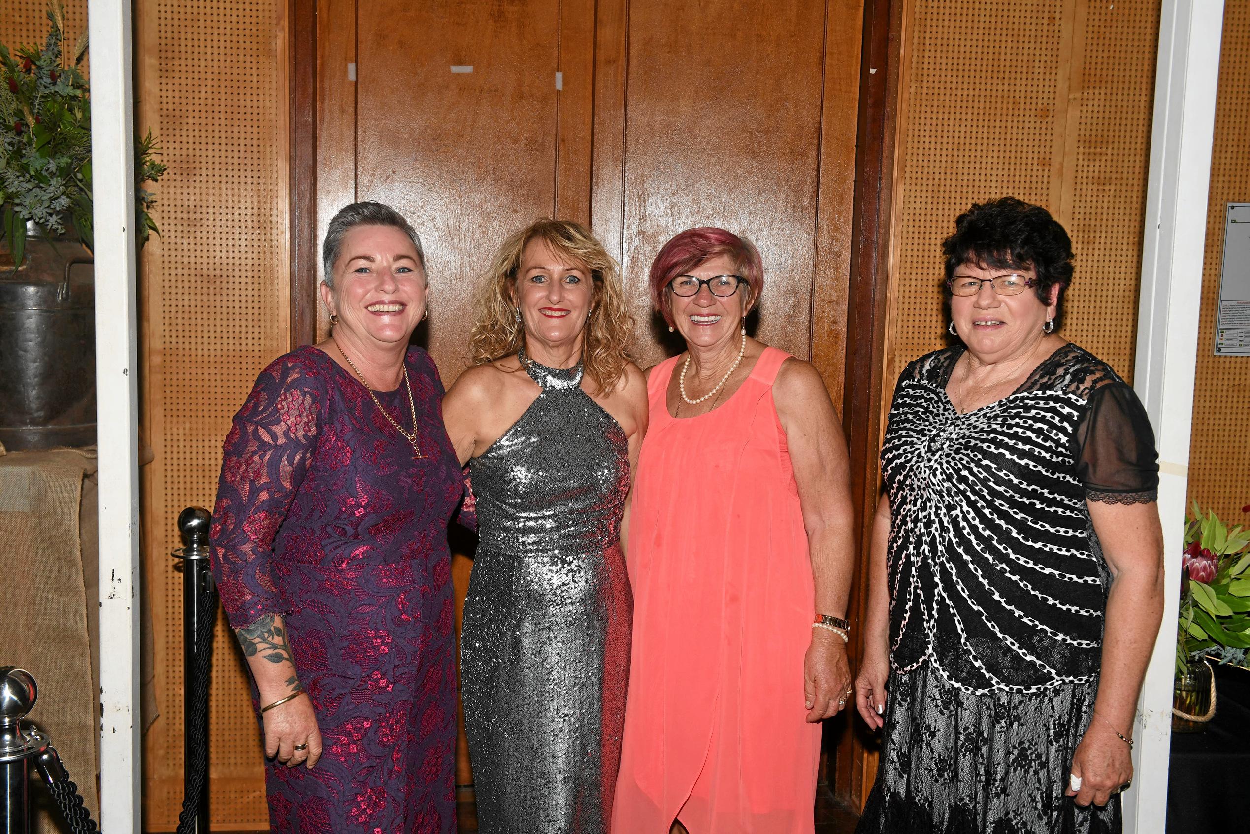 Gympie Show Ball - Sharon Dunn, Louise Angold, Noela Nolan and Kay Sproxton. Picture: Troy Jegers