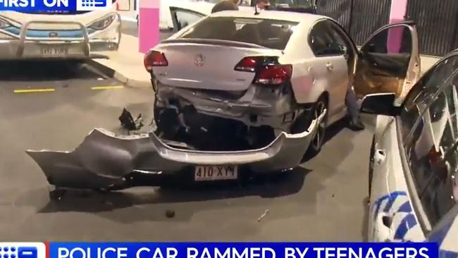 Video shows the damage to the car. Photo: Nine News