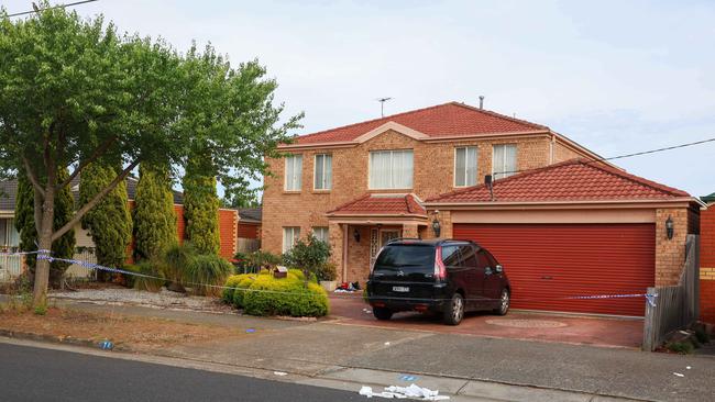 The scene of an overnight stabbing in Hoppers Crossing. Picture: Brendan Beckett