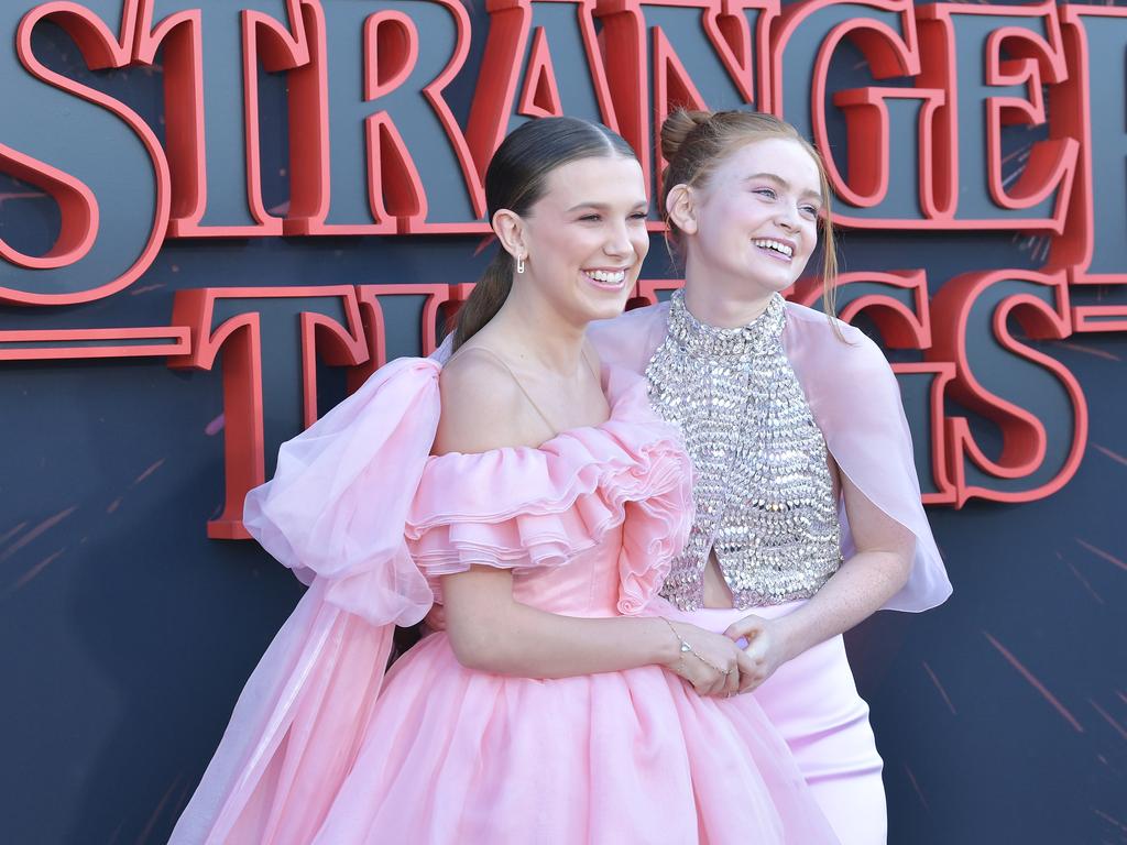 Millie Bobby Brown and Sadie Sink. Picture: Getty Images