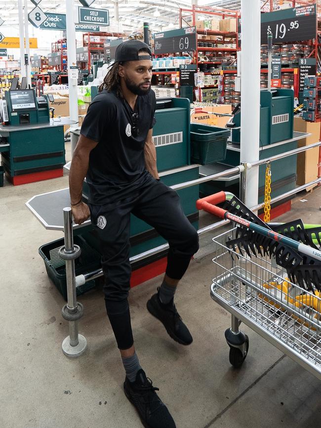 Helping hand: Mills at Bunnings buying supplies for bushfire affected families