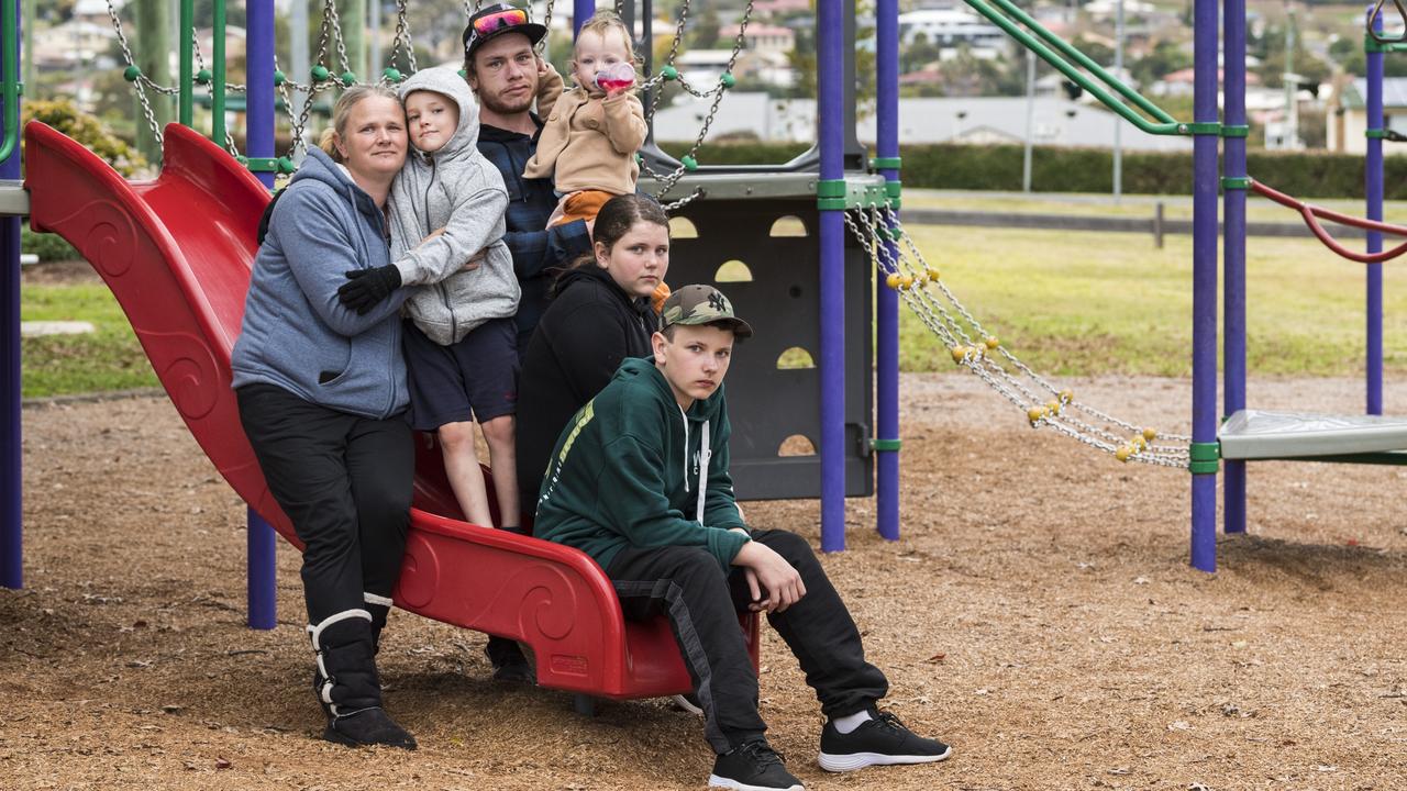 The Cooper Duncan family are in desperate need of permanent housing after being forced to vacate their rental of three years last month. Picture: Kevin Farmer