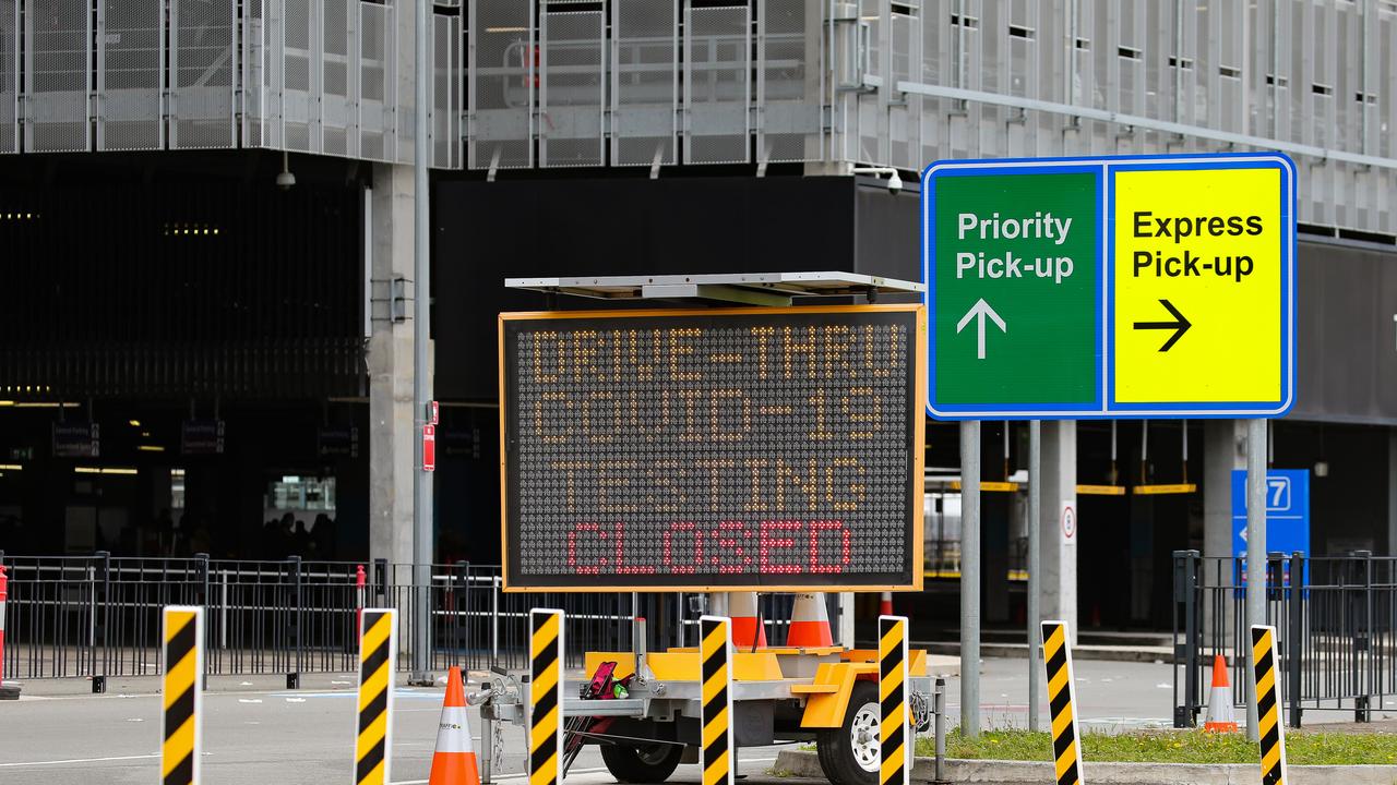 The Covid-19 testing site at Sydney Airport was closed on Monday as Omicron continues to spread. Picture: NCA NewsWire/Gaye Gerard