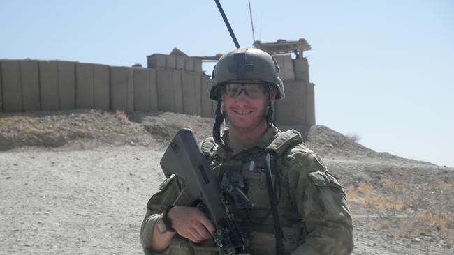 Daniel Keighran at the army base of Anar Juy in Afghanistan's Tangi Valley.