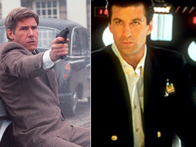 Harrison Ford in Patriot Games (1992) and Alec Baldwin in The Hunt for Red October (1990). Picture: Supplied