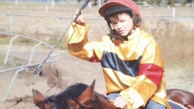 A family photo of jockey Jake Bayliss as a youngster. Picture: Supplied