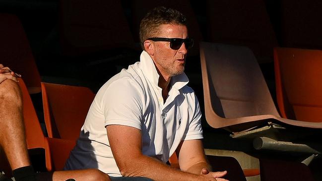 Damien Hardwick watching the Suns win the 2023 VFL Grand Final. Picture: Getty Images