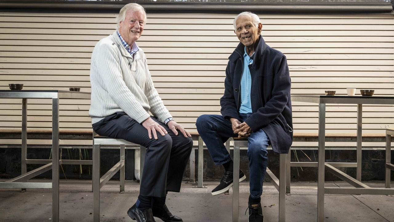 Lee Adamson and Syd Jackson speak about a controversial tribunal incident in 1970. Picture: Wayne Taylor